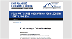 Desktop Screenshot of exitplanningcourse.com